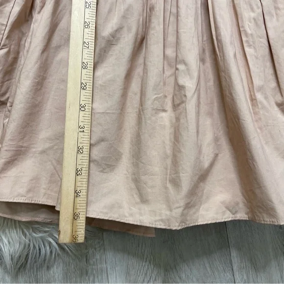 J.‎ Crew Puff Sleeve Cotton Poplin Wrap Dress V-Neck In Cream Nude - Picture 6 of 10